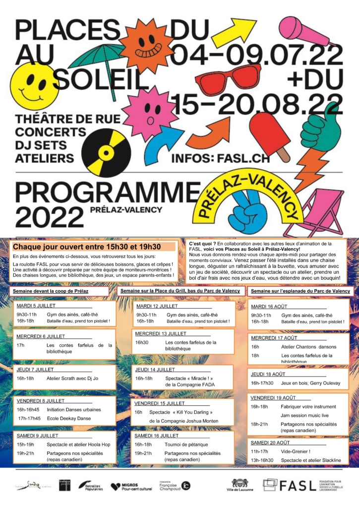 Affiche Places au Soleil à Prélaz-Valency 2022